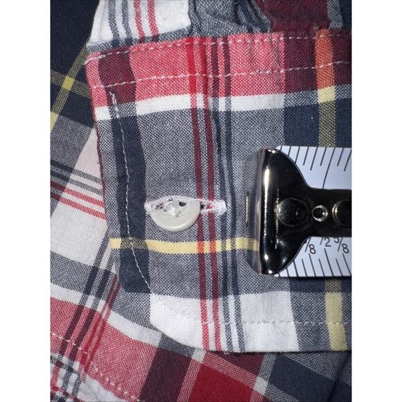 J. Crew Button Down Shirt Men's L Slim Colorful Indian Madras Plaid Lightweight - Picture 6 of 12